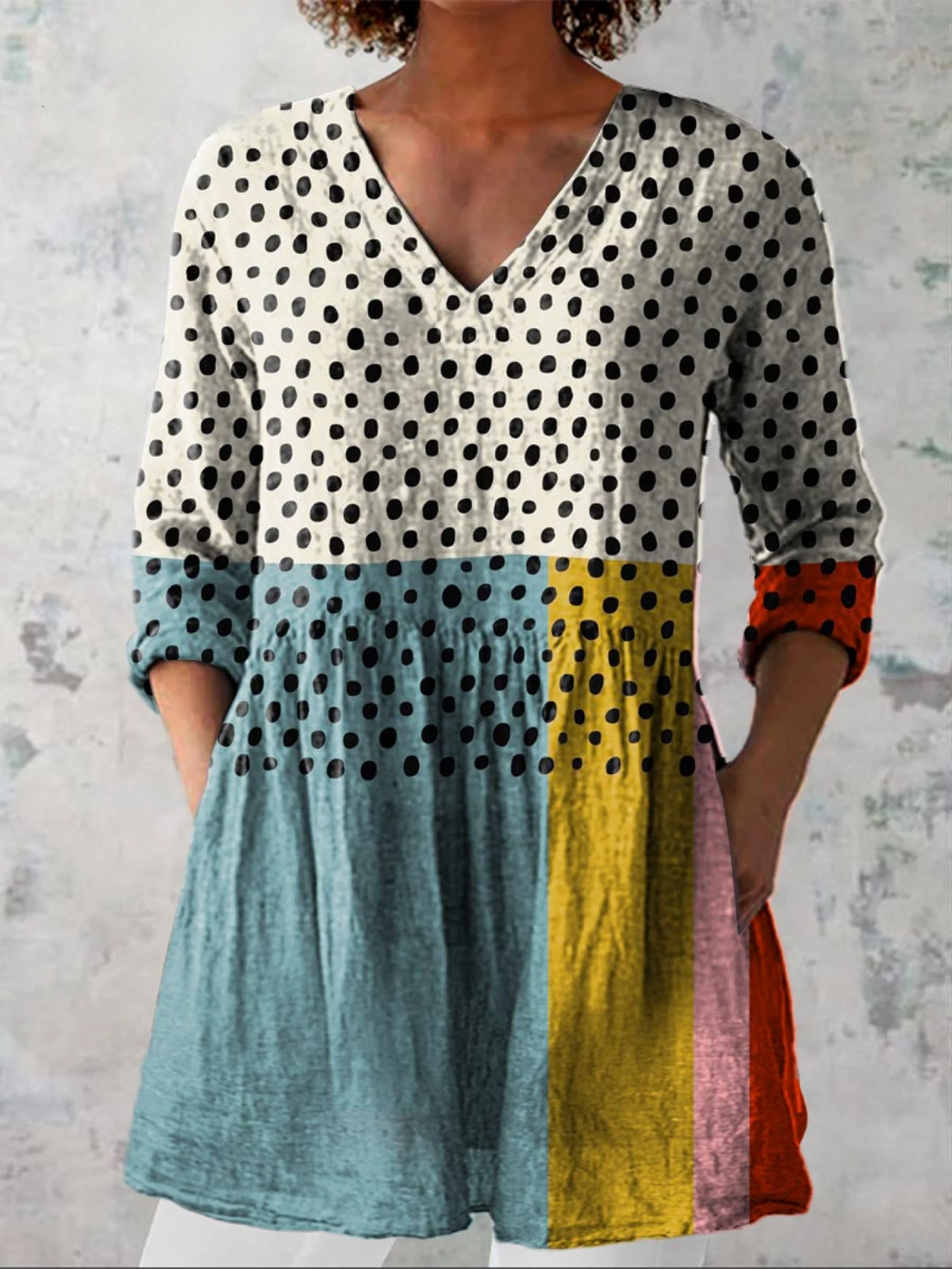 Valeria | Blusa larga con cuello en V
