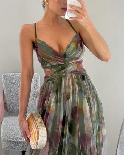 Fiona| Vestido largo con estampado floral elegante