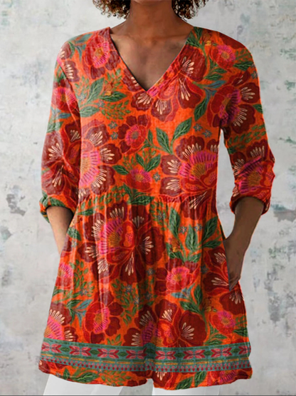 Carmen| Blusa larga con cuello en V