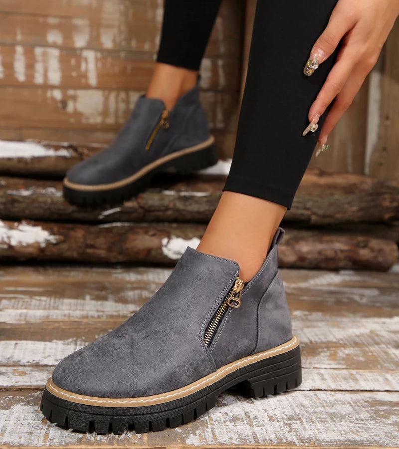 Miladie - Bota Ortopédica Con Cremallera Lateral