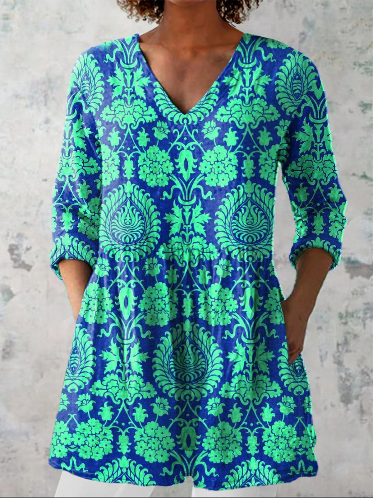 Carmen| Blusa larga con cuello en V