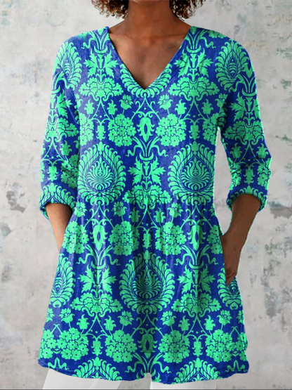 Carmen| Blusa larga con cuello en V