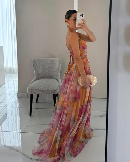 Fiona| Vestido largo con estampado floral elegante