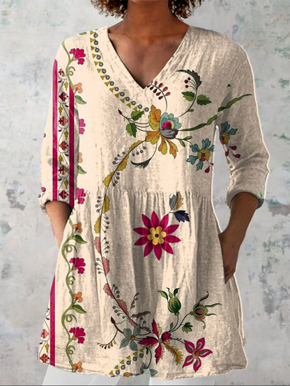 Carmen| Blusa larga con cuello en V