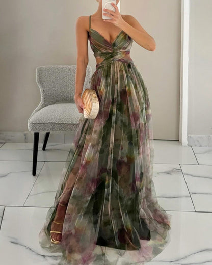 Fiona| Vestido largo con estampado floral elegante