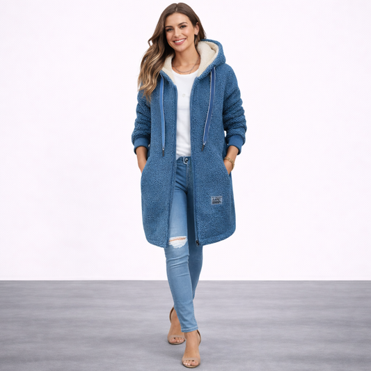 Cálida Chaqueta Polar Teddy Para Mujer