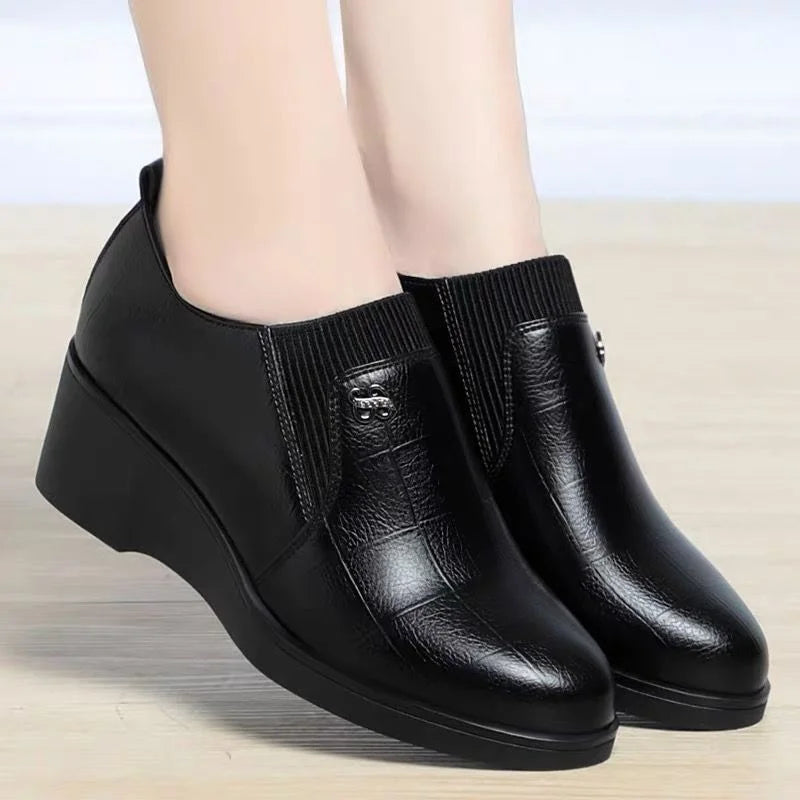 Switolina - Zapatos De Cuña De Piel a La Moda