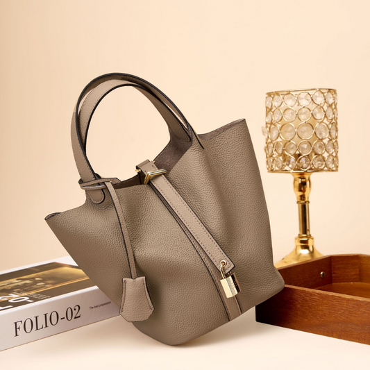 BellaTrend™ | Cuero tipo cubeta Bolso de mano