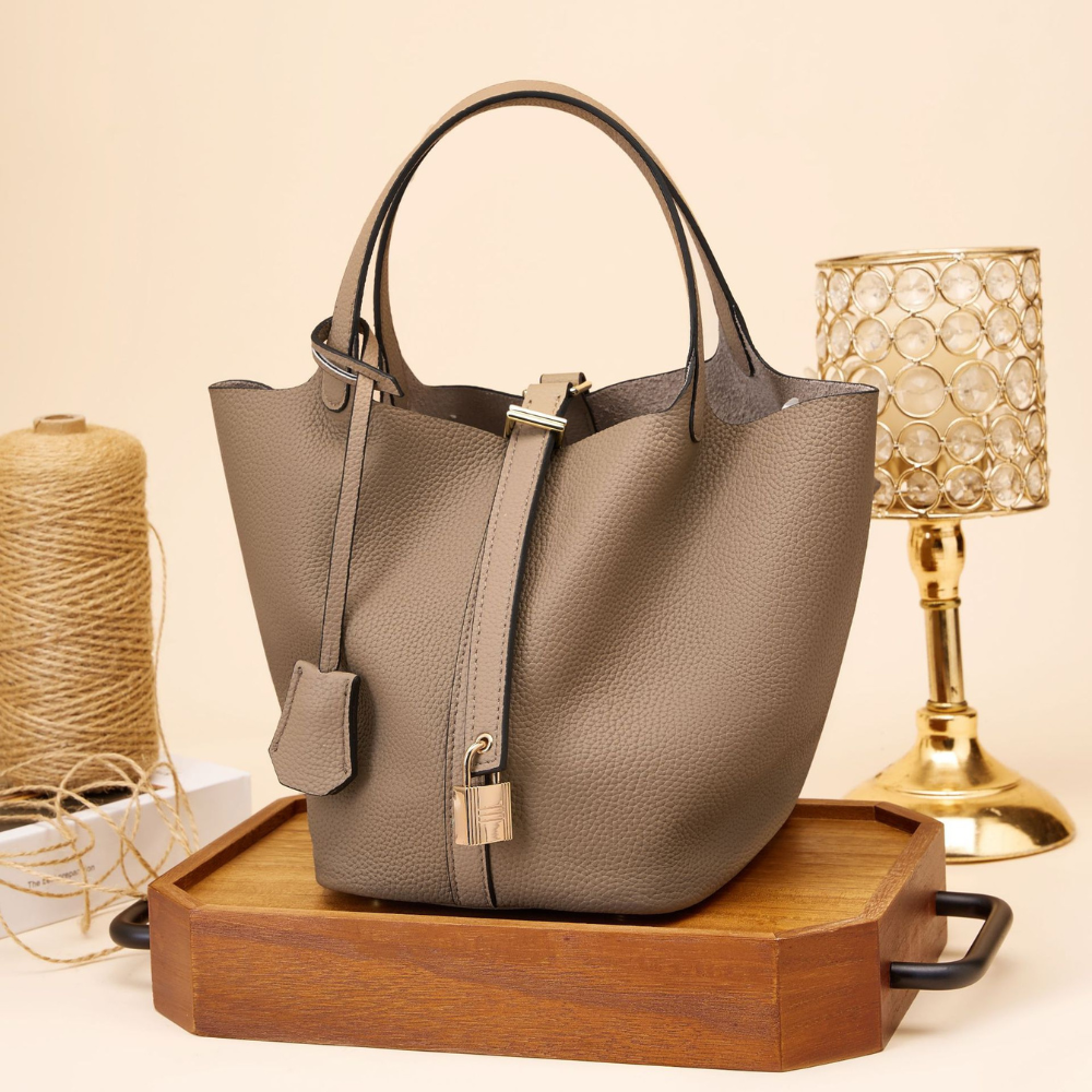 BellaTrend™ | Cuero tipo cubeta Bolso de mano