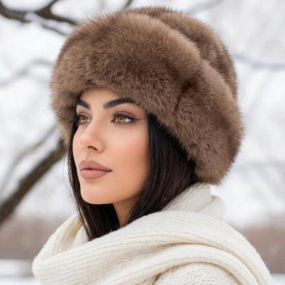 Nivara - Elegante Sombrero Fabricado Con Piel De Visón Natural