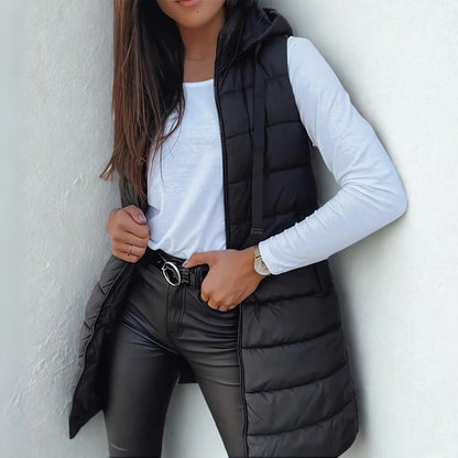 Maurina - Informal Sin Mangas Largo Puffer Chaleco