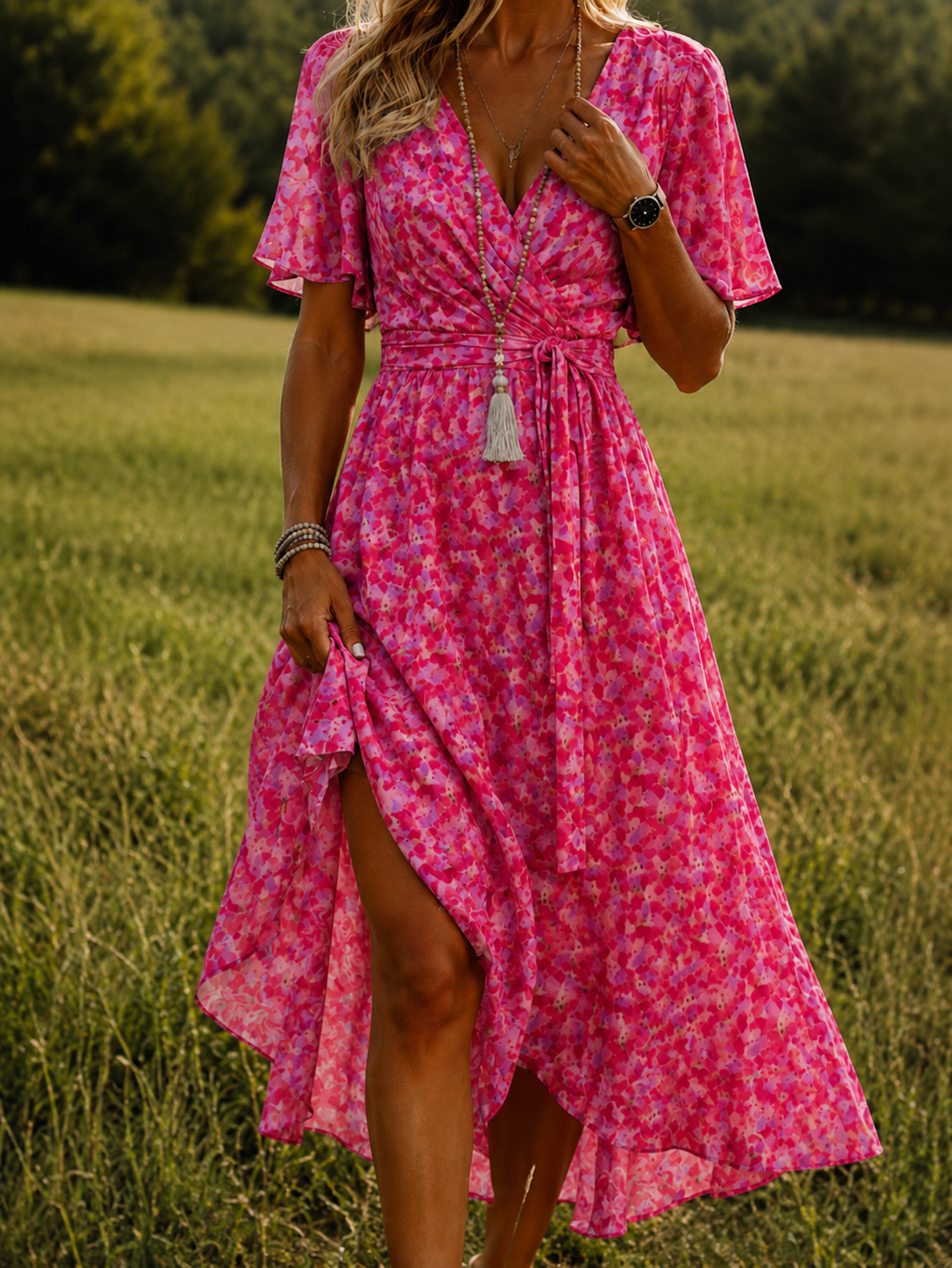 Loli – Vestido largo y vaporoso con estampado floral