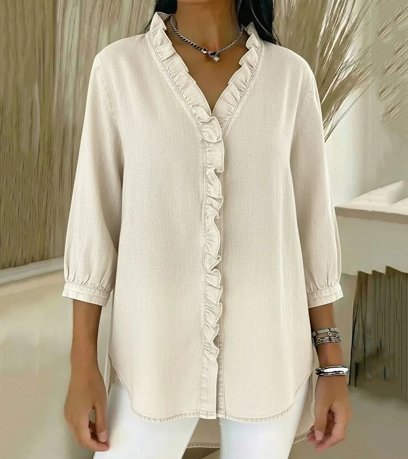 Julia™ | Blusa Denim Ligera