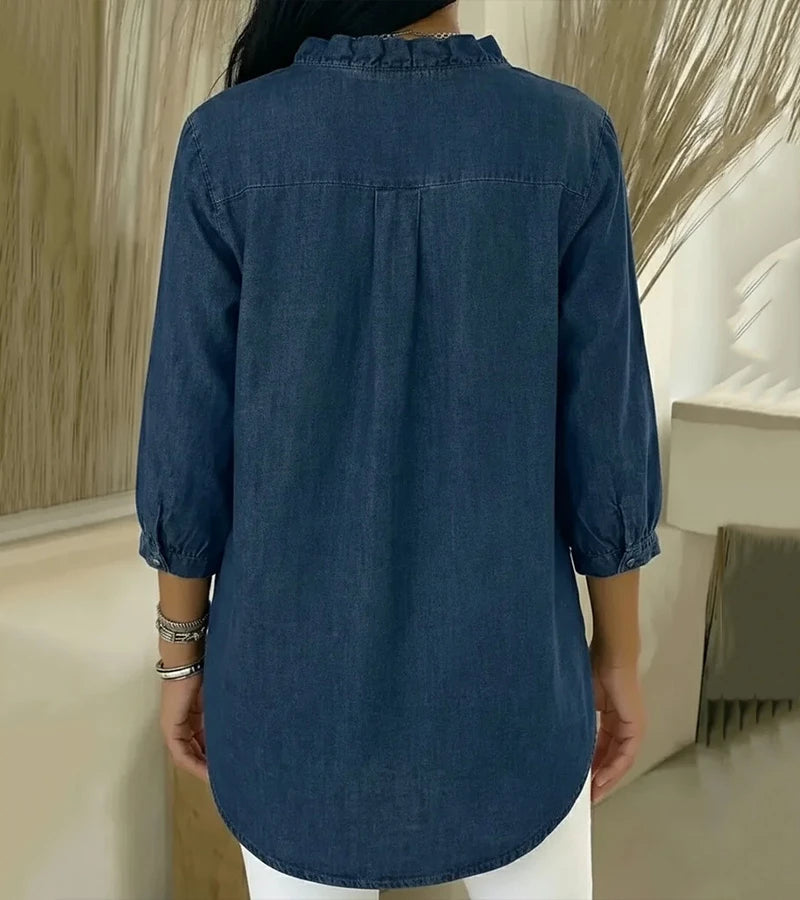 Julia™ | Blusa Denim Ligera