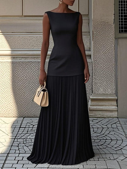Serena | Vestido largo plisado