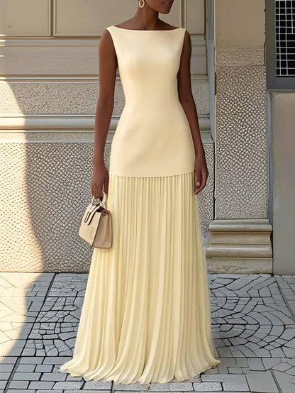 Serena | Vestido largo plisado