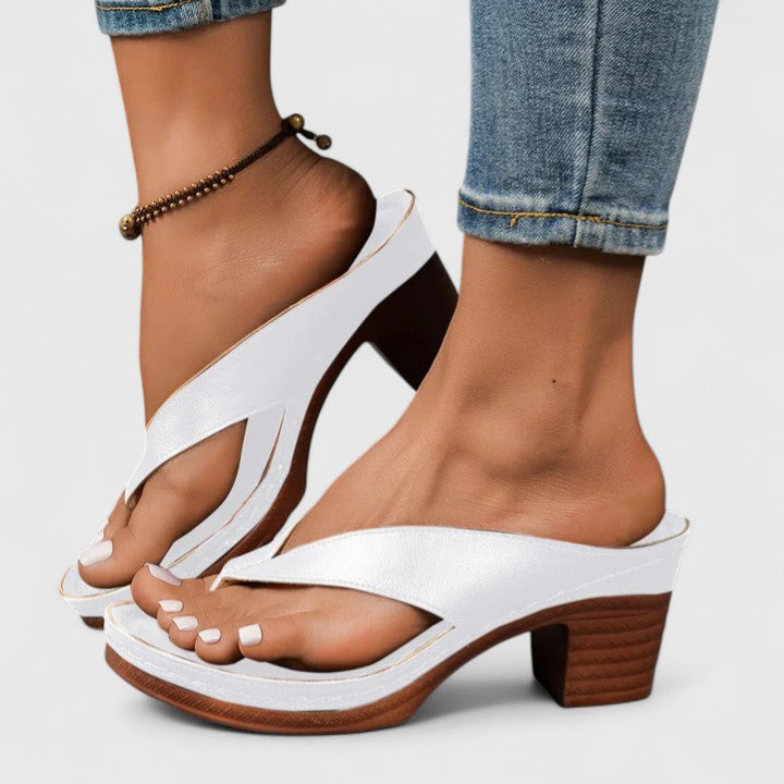 Aurora - Zapatos de tacón ortopédicos de piel auténtica para ocasiones especiales
