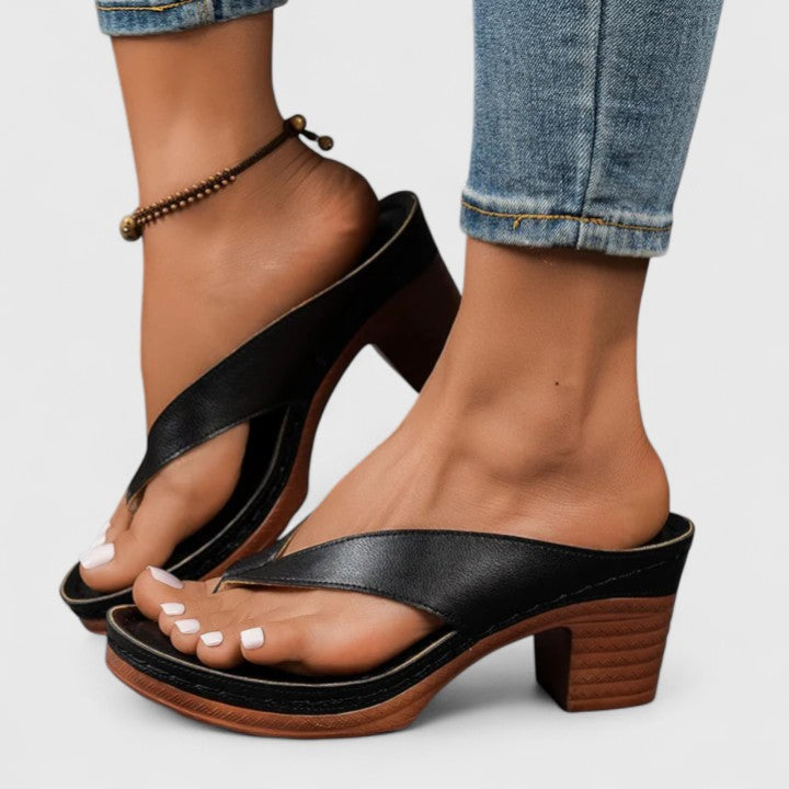 Aurora - Zapatos de tacón ortopédicos de piel auténtica para ocasiones especiales